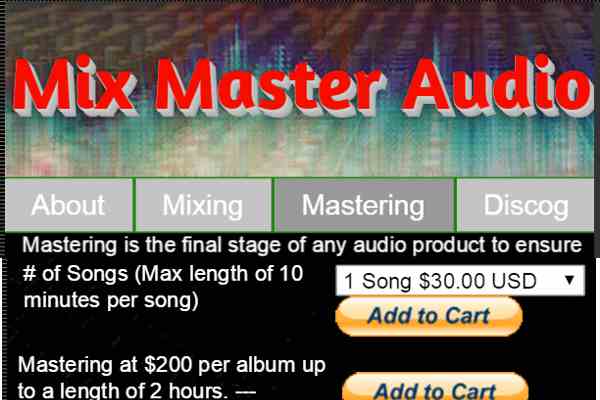 Mix Master Audio Site
